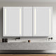 50"x30" Surface Mount Frameless LED Medicine Cabinet With Anti-Fog and Dimmable, Right Door
