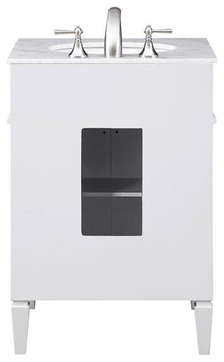 Elegant Decor Park Ave 24" Wood Single Bathroom Vanity in White