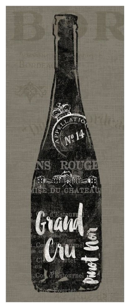 "Linen Wine I" Digital Paper Print by Sue Schlabach, 18"x42"