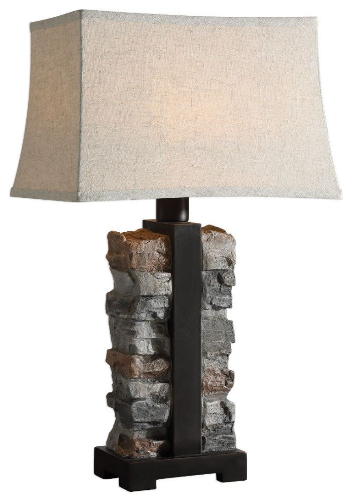Uttermost Kodiak Stacked Stone Lamp