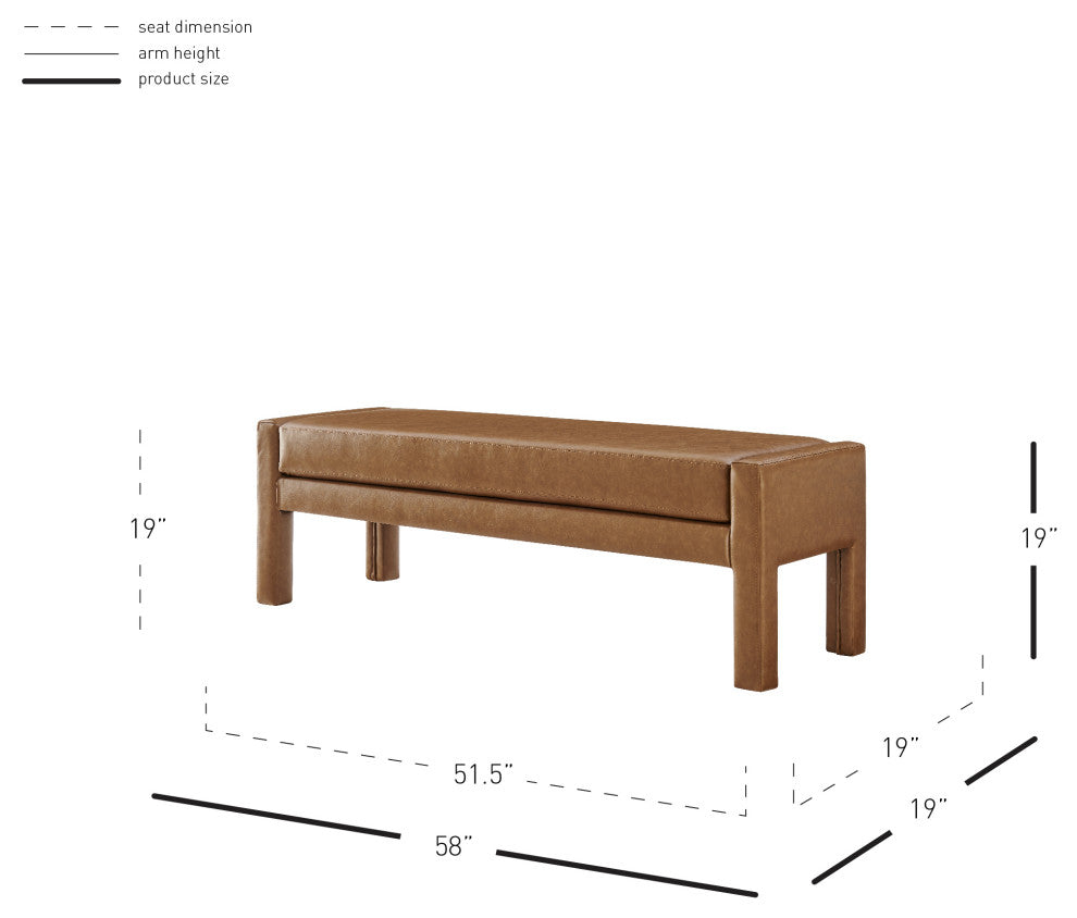 Lucca PU Bench