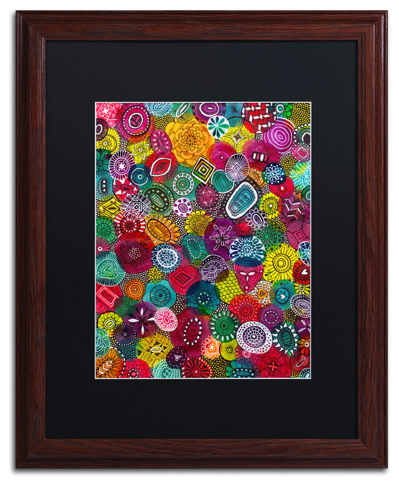 Hello Angel 'Autumn Jewels' Art, Wood Frame, Black Mat, 20x16