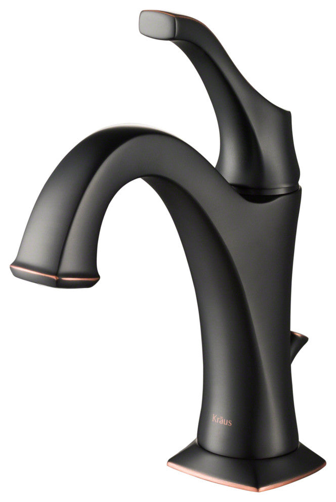 Arlo Single Handle 1-Hole Bathroom Basin Faucet, Lift Rod Drain, Oil Rub Bronze
