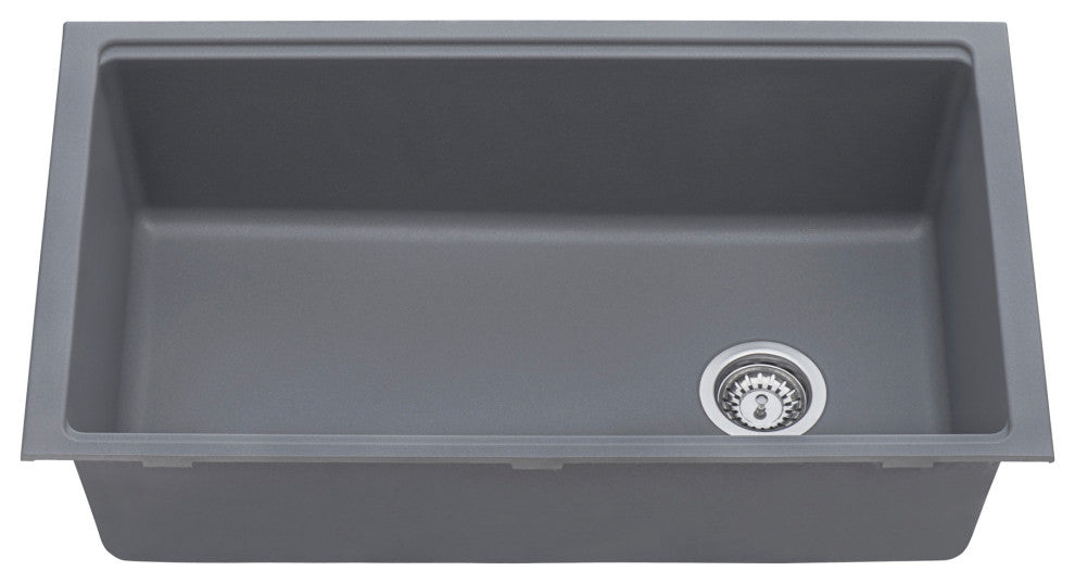 33-in Undermount Workstation Granite Kitchen Sink Urban Gray - RVG2302UG