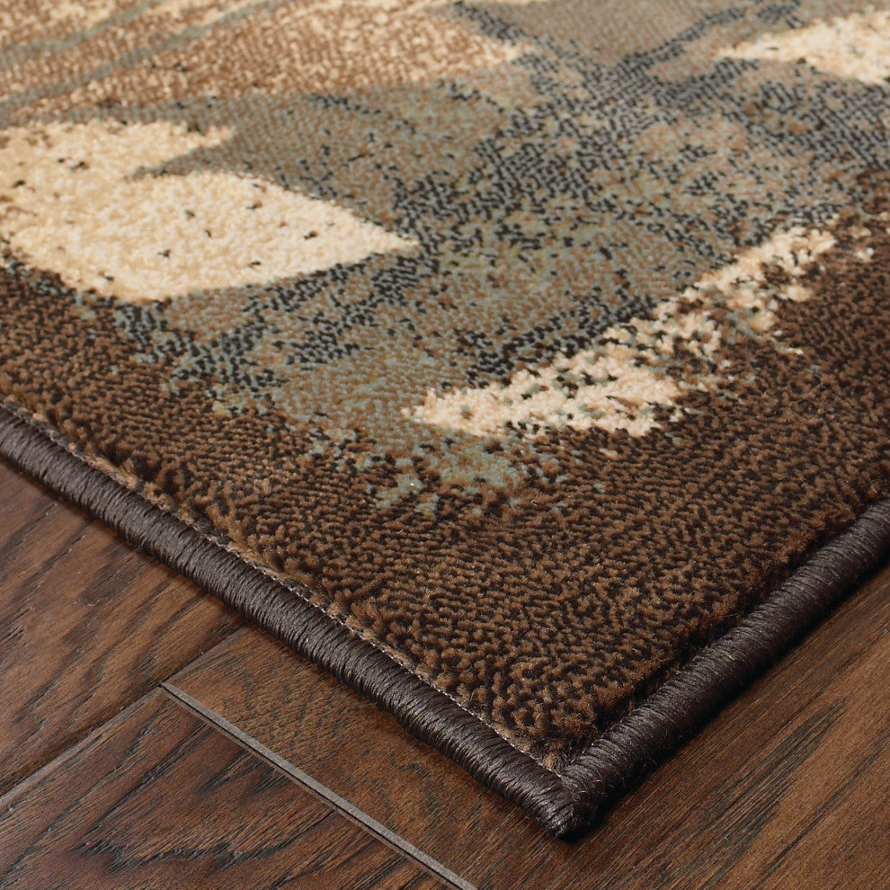 Harrison Geometric Brown Rug, 10'x13'