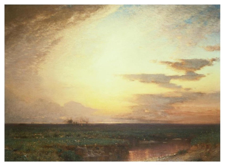 "Twilight on the Western Plains" Digital Paper Print by Samuel Colman, 24"x18"