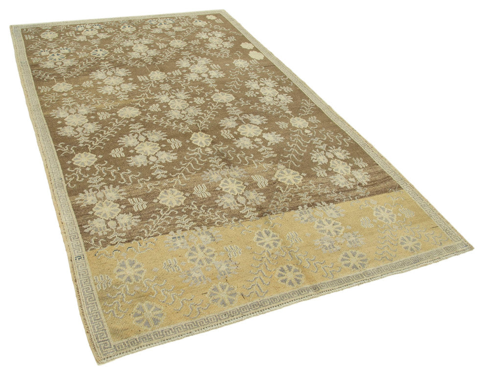 Rug N Carpet - Handmade Oriental 4' 11'' x 8' 3'' Distressed Wool Rug
