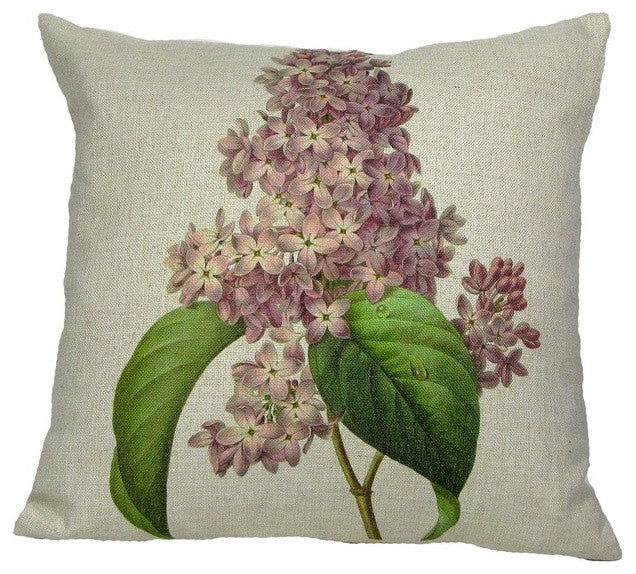 Pink Lilac Throw Pillow Case, Without Insert
