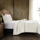 3-Piece HiEnd Accents Stella Faux Silk Velvet Quilt Set, Stone, King
