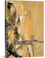 Bridge Over Troubled Water - Yellow Wrapped Canvas Art Print, 18"x24"x1.5"