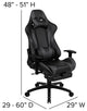 Black Gaming Desk & Footrest Reclining Chair Set, Gray