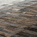 Cowhide Patchwork Rug, Adonis, Ombre Mink, 5'x8'