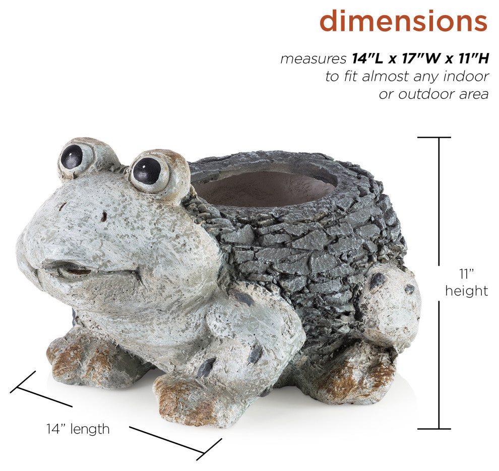 Frog Planter, 11"