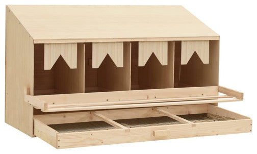vidaXL Chicken Nesting Boxes 4 Compartments Hen Laying Nest Solid Wood Pine