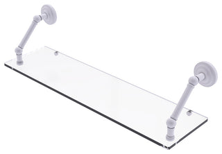 Prestige Que New 30" Floating Glass Shelf, Matte White