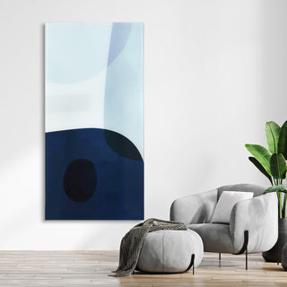 "Gold Monde II A" Frameless Reverse Printed Tempered Art Glass Wall Art