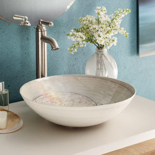 Verona Murano Glass Bathroom Sink, Beachcomber