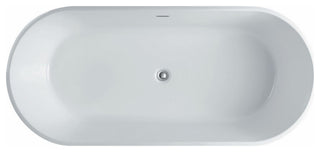 Kube Ovale 63'' White Free Standing Bathtub