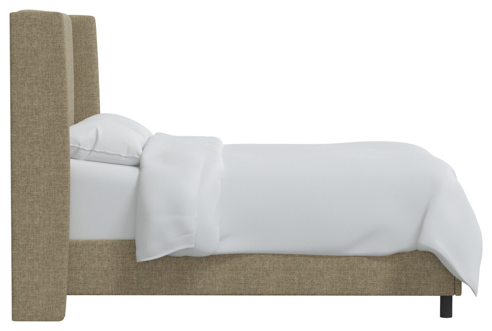 Maxwell King Square Wingback Bed, Zuma Linen