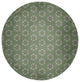 Chickens-go-round Easter Chenille Rug, Laurel Tree Green, 5' Round