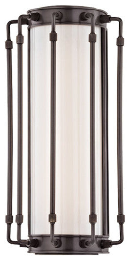 Hyde Park LED 15" Wall Sconce With White Shade, Finish: Old Bronze