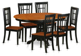 Keni7-Bch-W, 7-Piece Dining Set, Table and 6 Wooden Kitchen Chairs