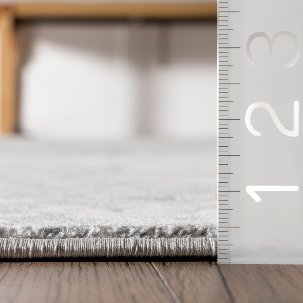 Nuloom Chastin Modern Abstract Area Rug, Grey 6'7"x9'
