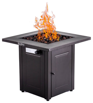 Square Stainless Steel Outdoor Fire Pit Table with Lid
