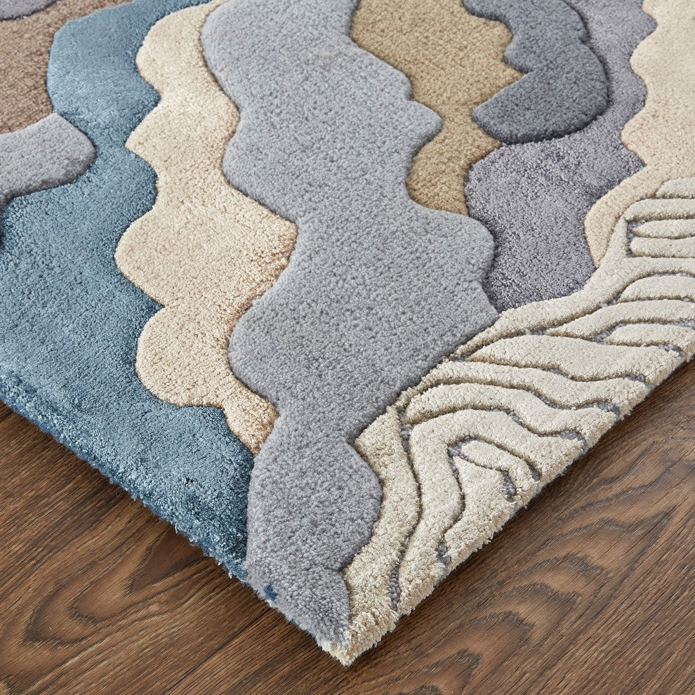 Weave & Wander Arwyn Modern Viscose Rug, 2'x3'
