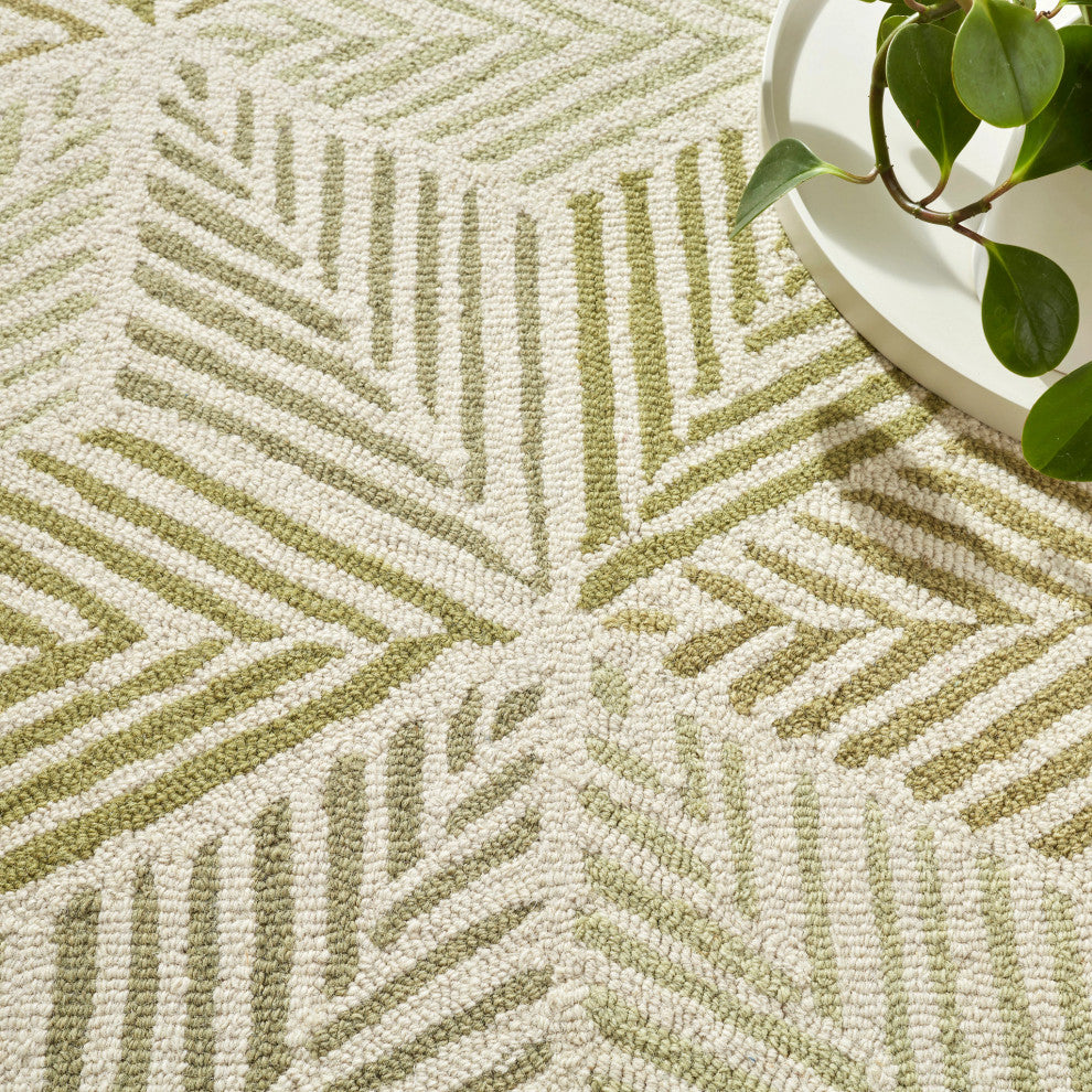 Dash & Albert Karari Moss Hand Hooked Wool Rug, Green, 10' x 14'