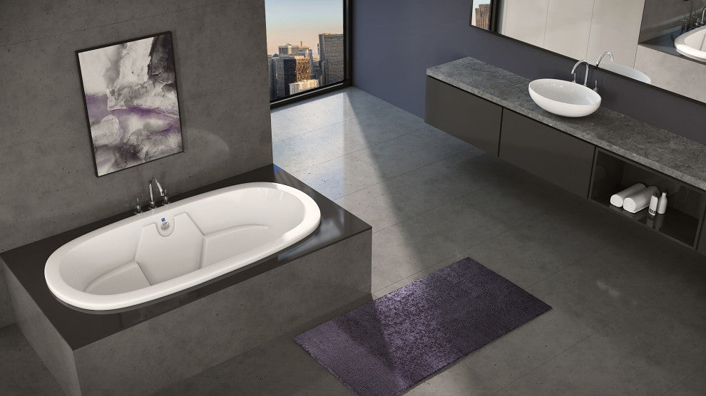 Malibu Hermosa Oval Soaking Bathtub 74x44x22 Biscuit