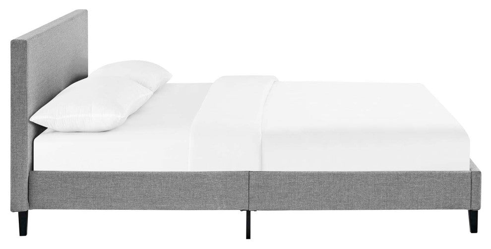 Light Gray Anya Full Fabric Bed