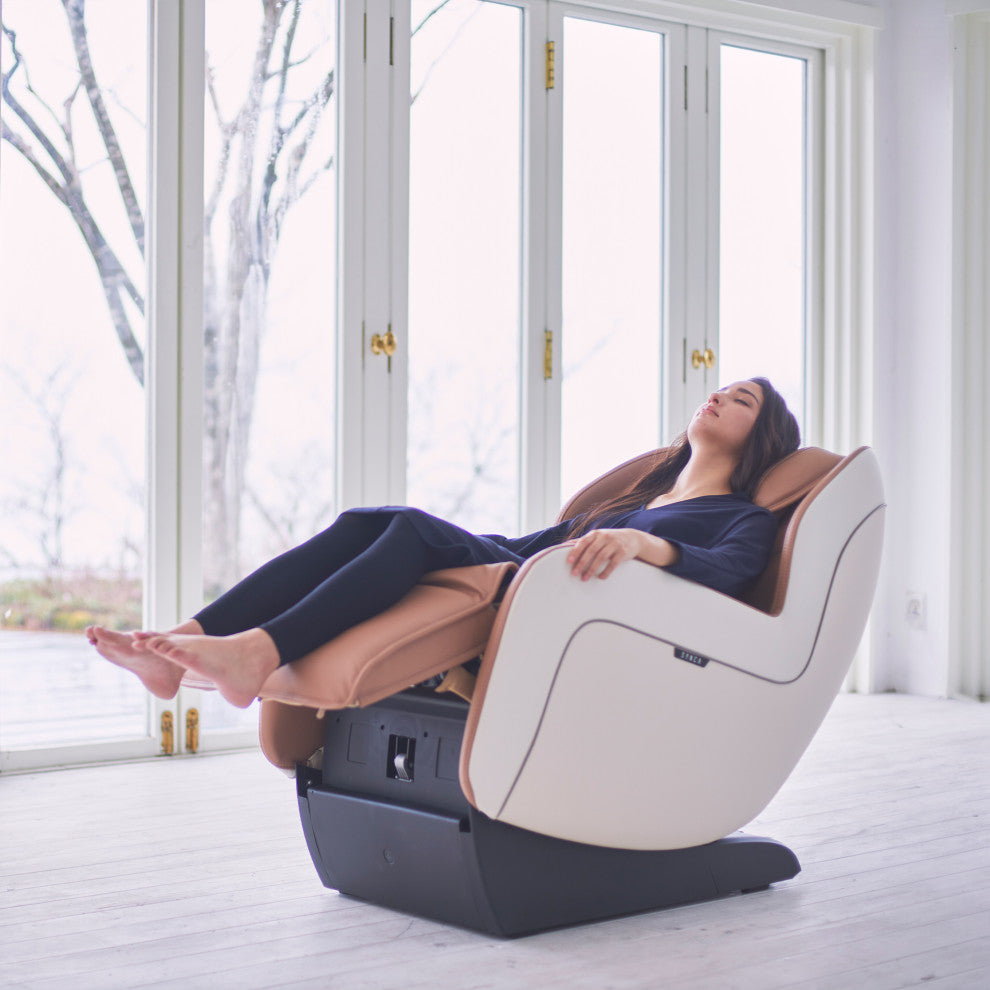 CirC+ Zero Gravity SL Track Heated Massage Chair | Quad Roller Massage Robot, Beige