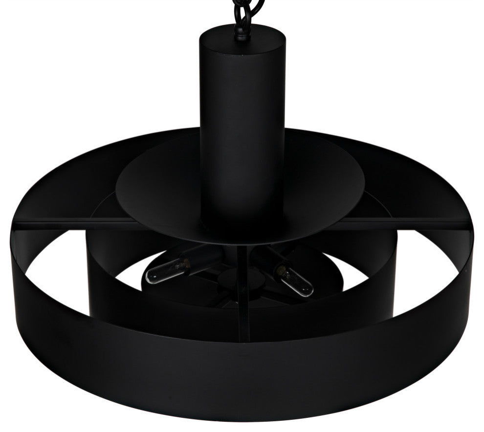 Parlor Pendant, Black Metal