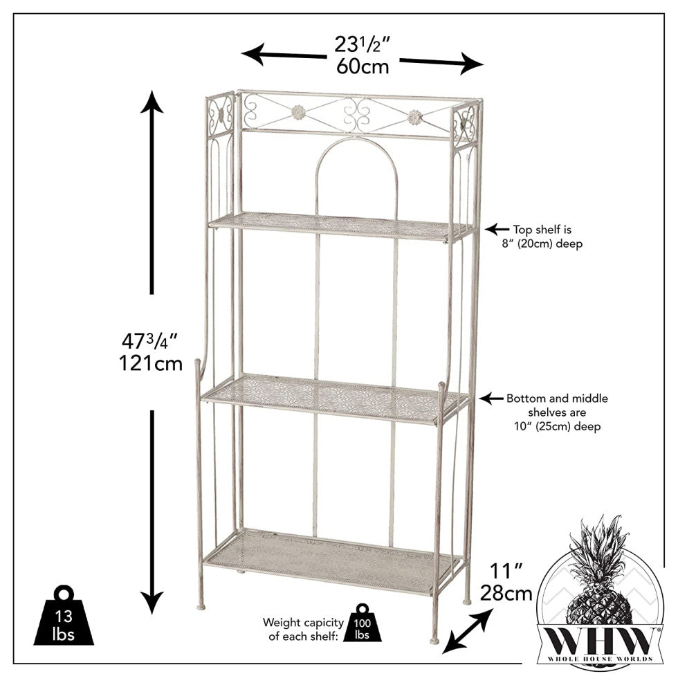 3 Tier Baker's Rack, 23.6"