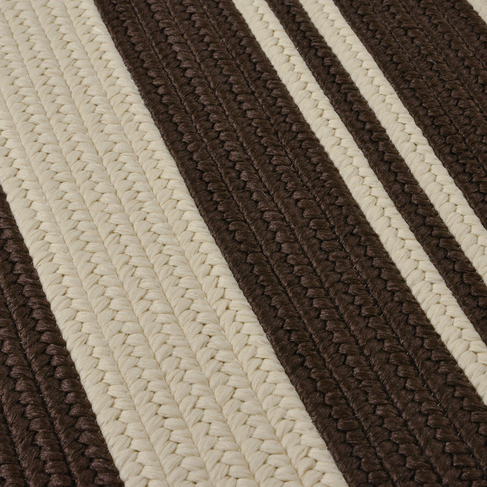 Colonial Mills Bayou Braided Rug, Brown, 2x9