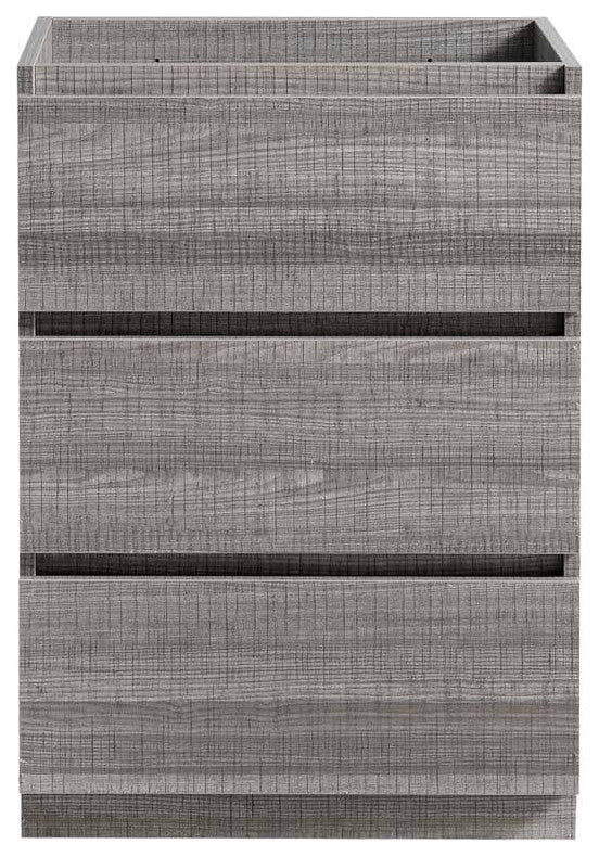 Fresca FCB9324HA Lazzaro 24" Glossy Ash Gray Free Standing Bathroom Cabinet
