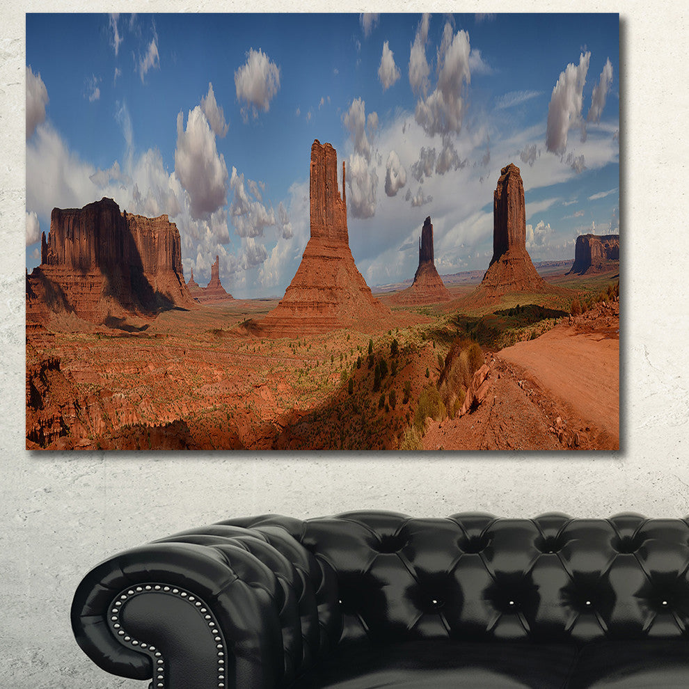 Monument Valley Mountains, Landscape Canvas Art Print, 40"x30"