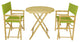 Director Round 3-Piece Table Set, Green