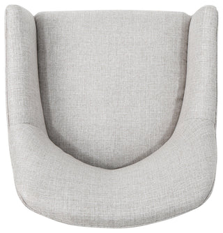 GDF Studio Morgan Mid-Century Modern Fabric Home Office Chair with Chrome Base, Beige