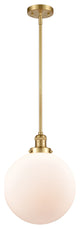 Beacon Mini Pendant, Satin Gold, Matte White