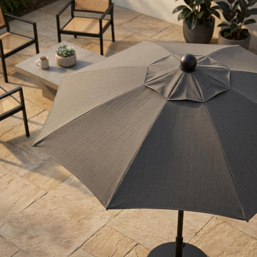 9' Round Universal Sunbrella Replacement Canopy, Graphite