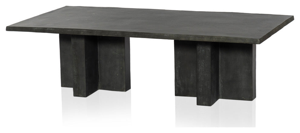 Terrell Outdoor Coffee Table-Aged Grey