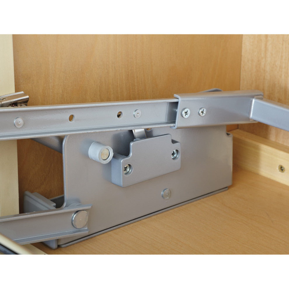 Pull Down Organizer for Wall Cabinets, Chrome, 34"W
