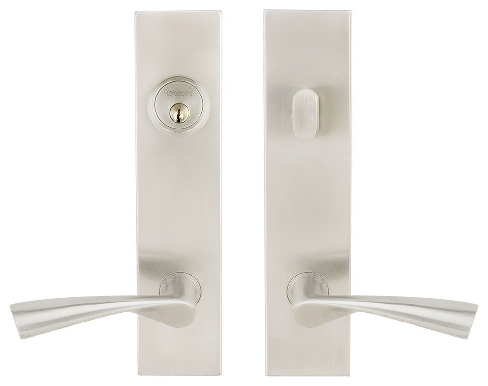 Breeze Lever, Tubular Entry, Single Cylinder, Right Hand, Satin Stainless Steel