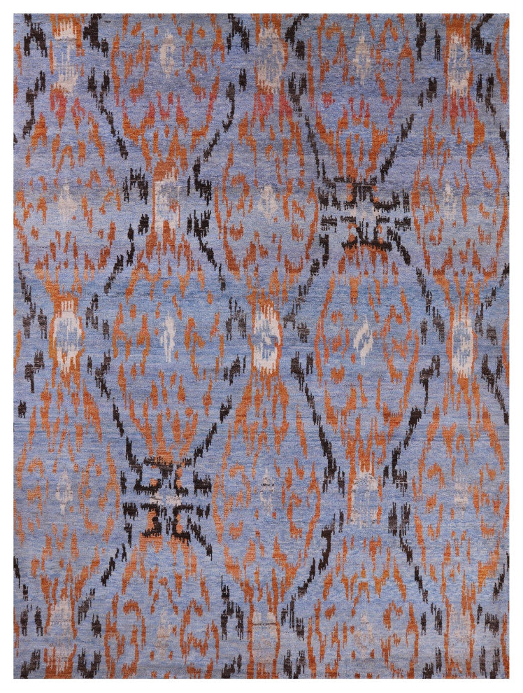 Moroccan Handmade Wool Rug 8' 10" X 12' 0" Q9299