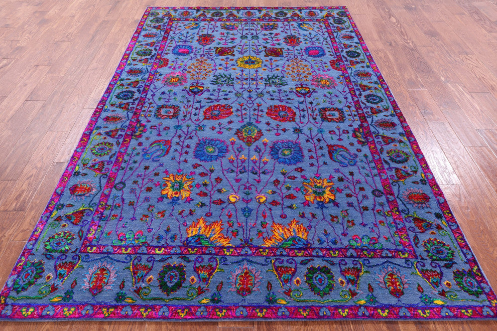 Wool & Silk Persian Handmade Rug 6' 0" X 9' 1" - Q15981