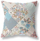 18" Gold Peach Boho Floral Indoor Outdoor Throw Pillow