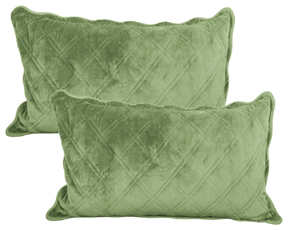 Supersoft Microplush Quilted 4-Piece Bed Spread Set, Sage, King