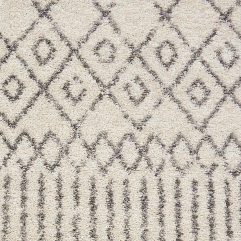 Nourison Passion 8' x Round Ivory/Grey Bohemian Indoor Area Rug